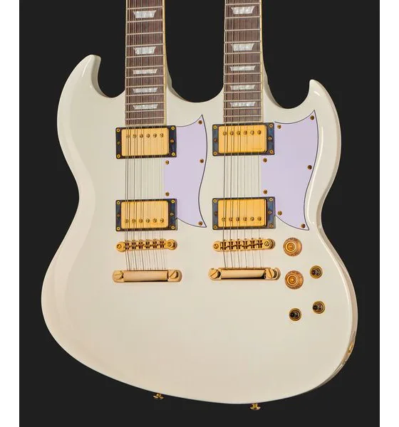 Harley Benton DC-Custom II 612 White, detail 3