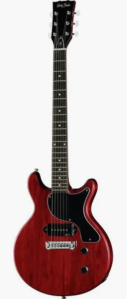 Harley Benton DC-Junior Faded Cherry, front view