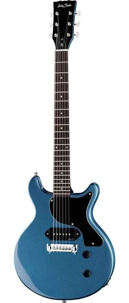 Harley Benton DC-Junior Pelham Blue, front view