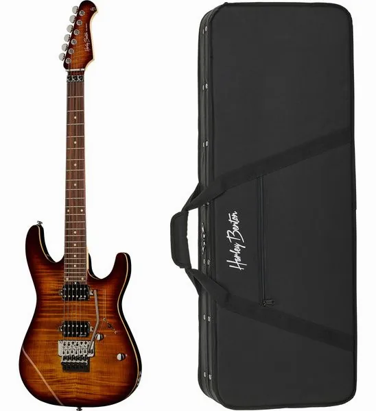 Harley Benton Fusion-III HH FR EB FBB w/Case, front view