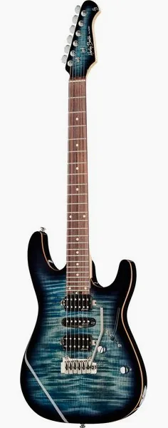 Harley Benton Fusion-III HSH EB FBLB, front view
