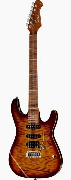 Harley Benton Fusion-III HSS Roasted FBB, front view