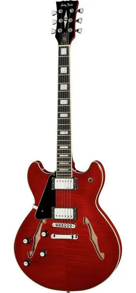 Harley Benton HB-35Plus LH Cherry, front view
