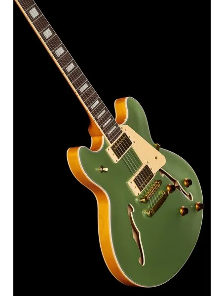 Harley Benton HB-35Plus Metallic Gree w/Bag, detail 5