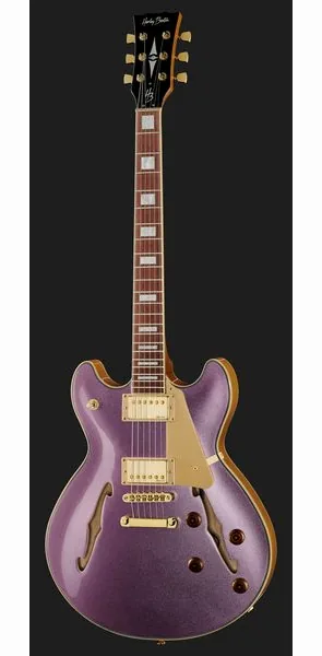 Harley Benton HB-35Plus Metallic Plum w/Bag, detail 2