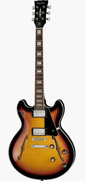 Harley Benton HB-35Plus Vintage Burst, front view