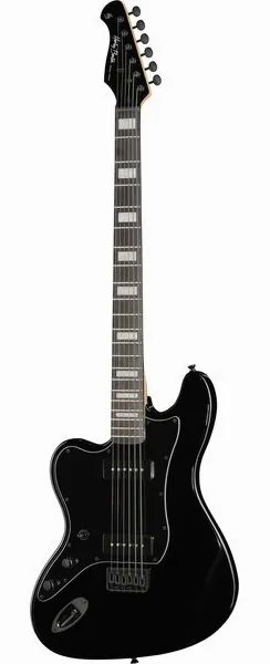 Harley Benton JA-Baritone LH BK, front view