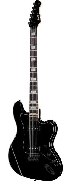 Harley Benton JA-Baritone P90 BK, front view