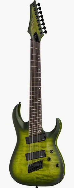 Harley Benton MultiScale-8 QEB, front view