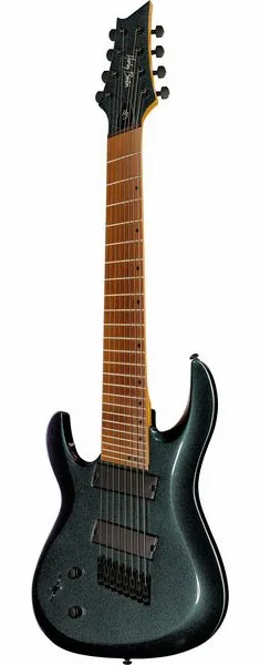 Harley Benton R-458FFB LH Roasted MultiScale, front view