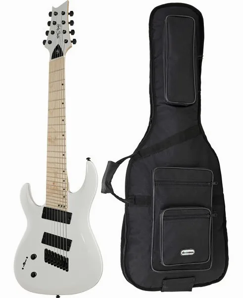 Harley Benton R-458MN LH WH MS w/Bag, front view
