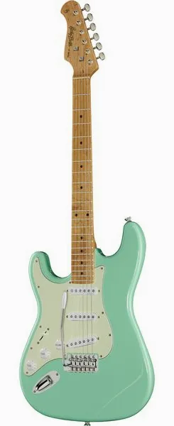 Harley Benton ST-62CC MN LH Seafoam Green, front view