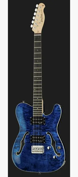 Harley Benton TE-90QM HH Trans Blue, detail 2