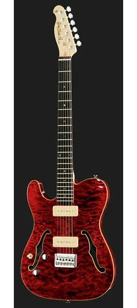 Harley Benton TE-90QM LH Trans Red, detail 2