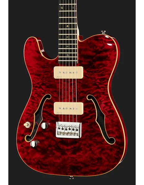 Harley Benton TE-90QM LH Trans Red, detail 4