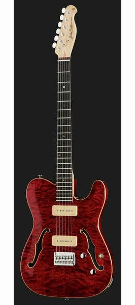 Harley Benton TE-90QM Trans Red, detail 2