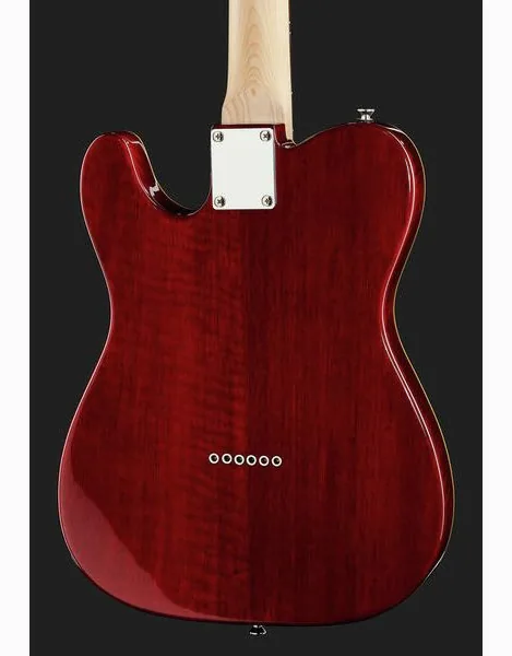 Harley Benton TE-90QM Trans Red, detail 5