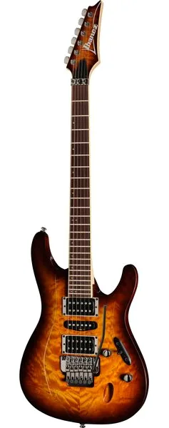 Ibanez S670QM-DEB, front view
