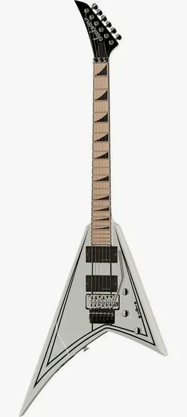 Jackson RRX24M White w/Black PinStripe, front view