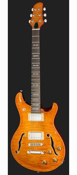 Larry Carlton Q7 Hollow Amber Burst, detail 2