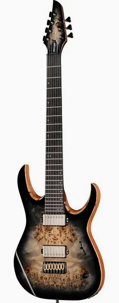 Mayones Guitars Duvell Elite 7 Baritone TBB, front view