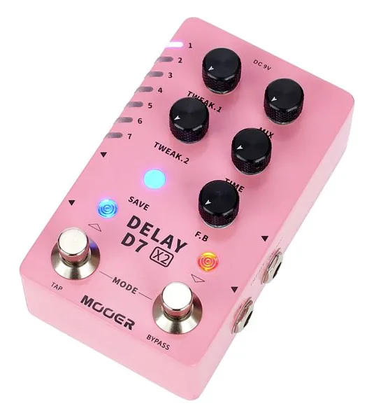 Mooer D7 X2 Delay, detail 2