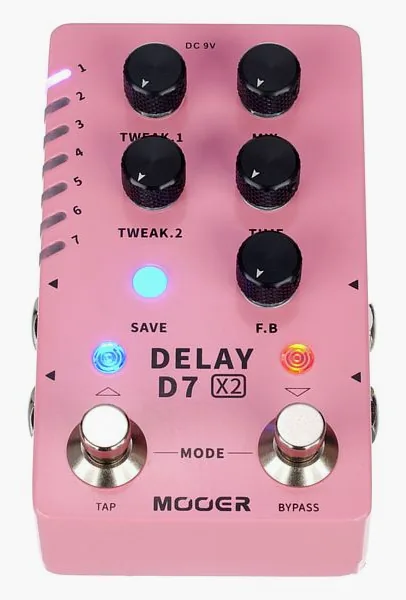 Mooer D7 X2 Delay, detail 3