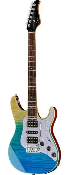 Mooer GTRS Soloist 810 Blue Burst, front view