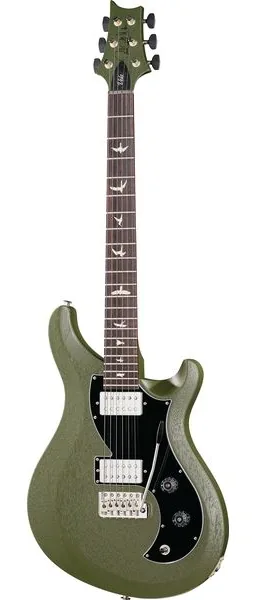 PRS S2 Vela Satin HHT Macha Green, front view
