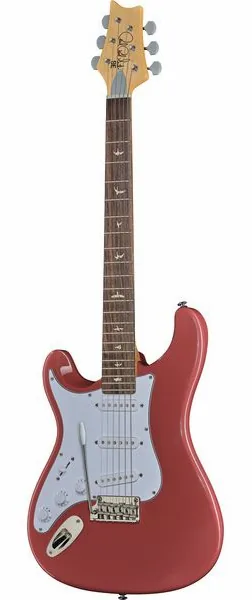 PRS SE Silver Sky Derby Red LH, front view