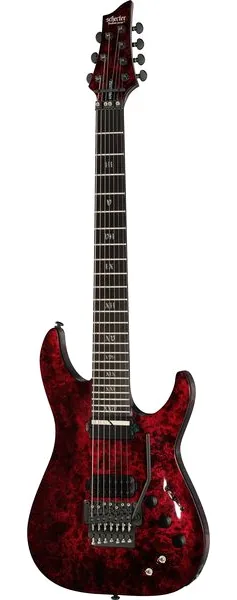 Schecter C-7 FR S Apocalypse Red Reign, front view