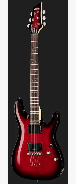 Schecter Demon-6 Crimson Red Burst, detail 2