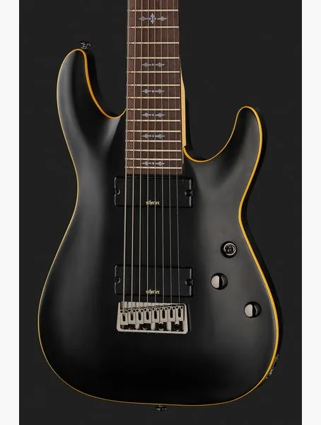 Schecter Demon-8 Aged Black Satin, detail 4