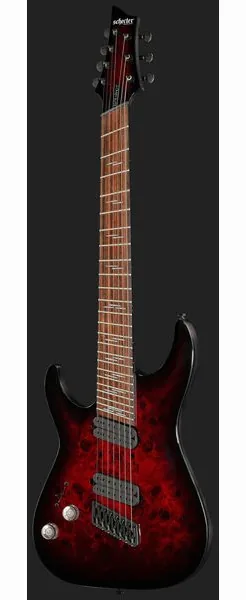 Schecter Omen Elite-7 MS BL Cherry LH, detail 2