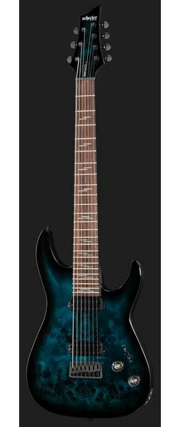 Schecter Omen Elite-7 See Blue Burst, detail 2