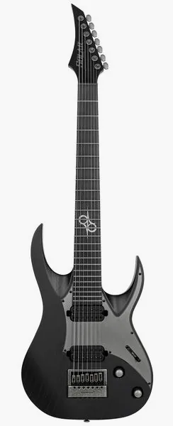 Solar Guitars A1.7DBOP Black Open Pore, front view