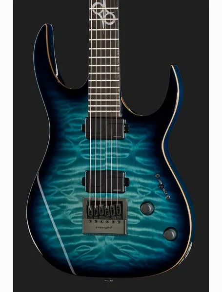 Solar Guitars S1.6AQOB Quilted Ocean Blue Br, detail 4