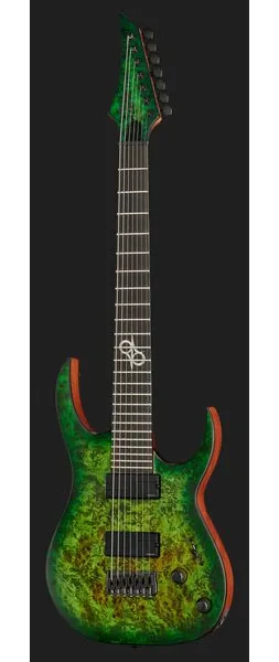 Solar Guitars S1.7AHLB Lime Burst Matte, detail 2