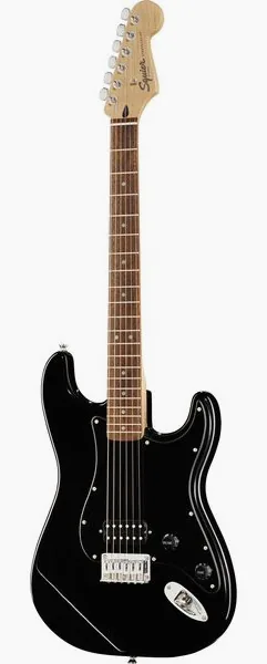 Squier Sonic Strat HT H Black, front view