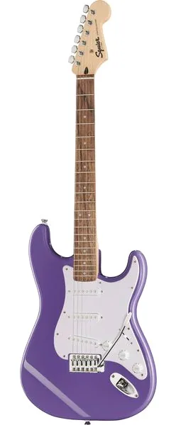 Squier Sonic Strat LRL Ultraviolet, front view